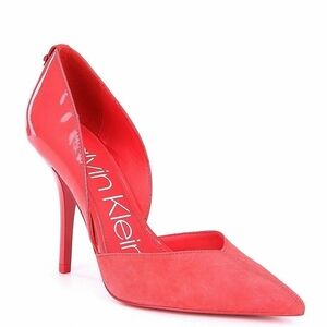 Calvin Klein Marybeth Suede with Patent Leather Heels